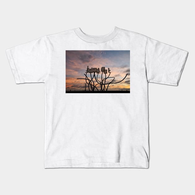 The Spirit of the Staithes just after sunrise (2) Kids T-Shirt by Violaman